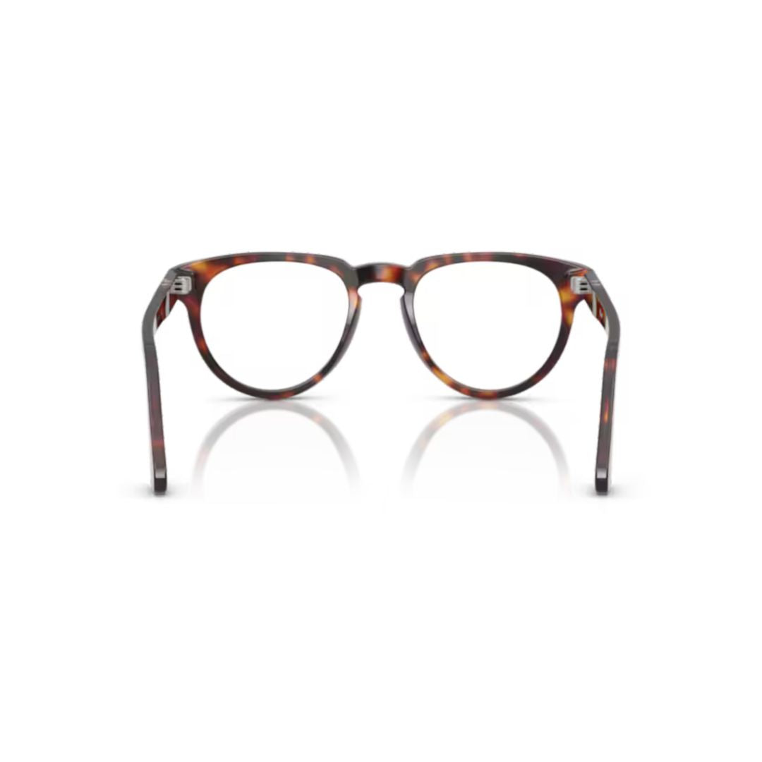 0po3377v Classic Round Frame Tortoiseshell Sunglasses with Cat-Eye Shape