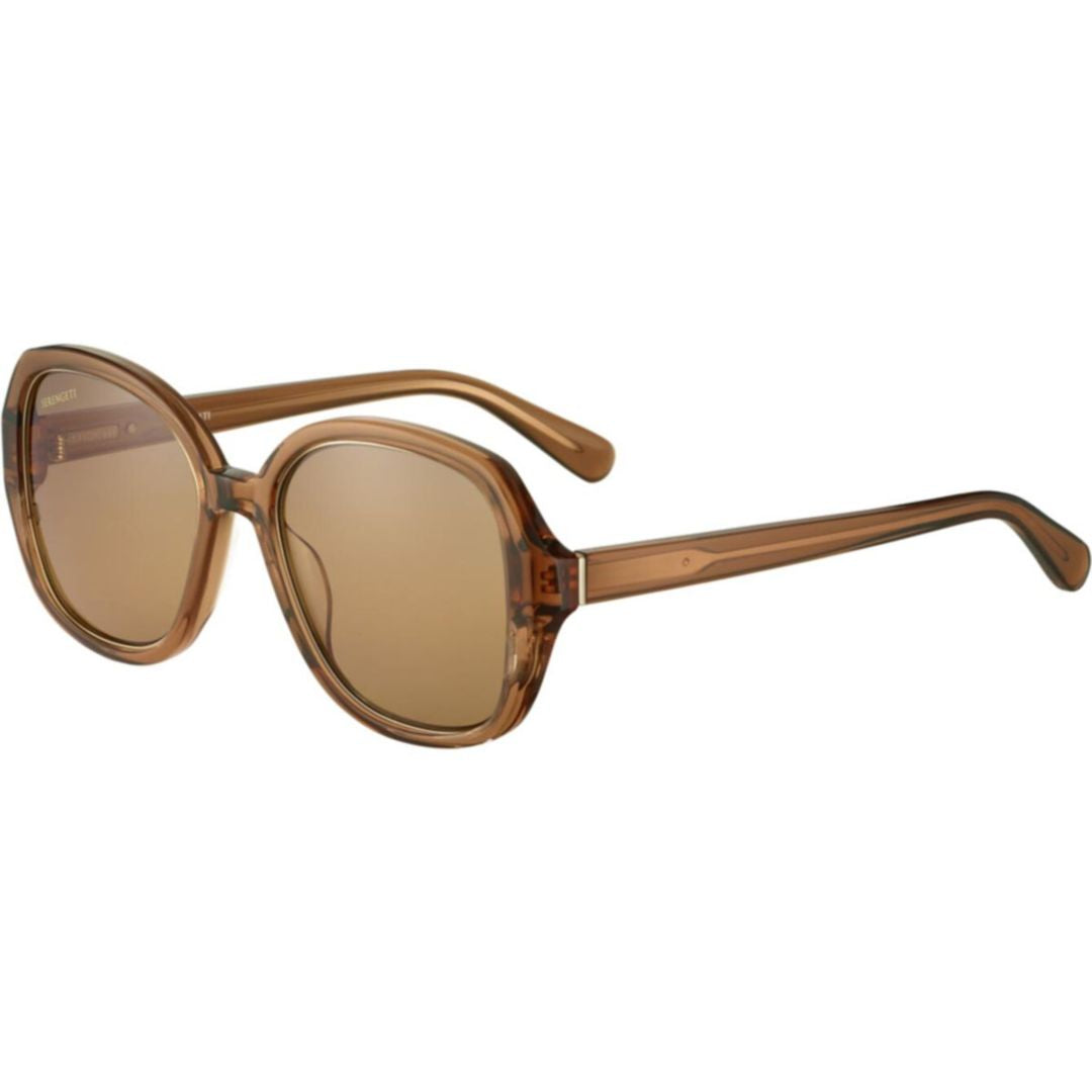 Hayworth Translucent Brown Rounded Square Sunglasses