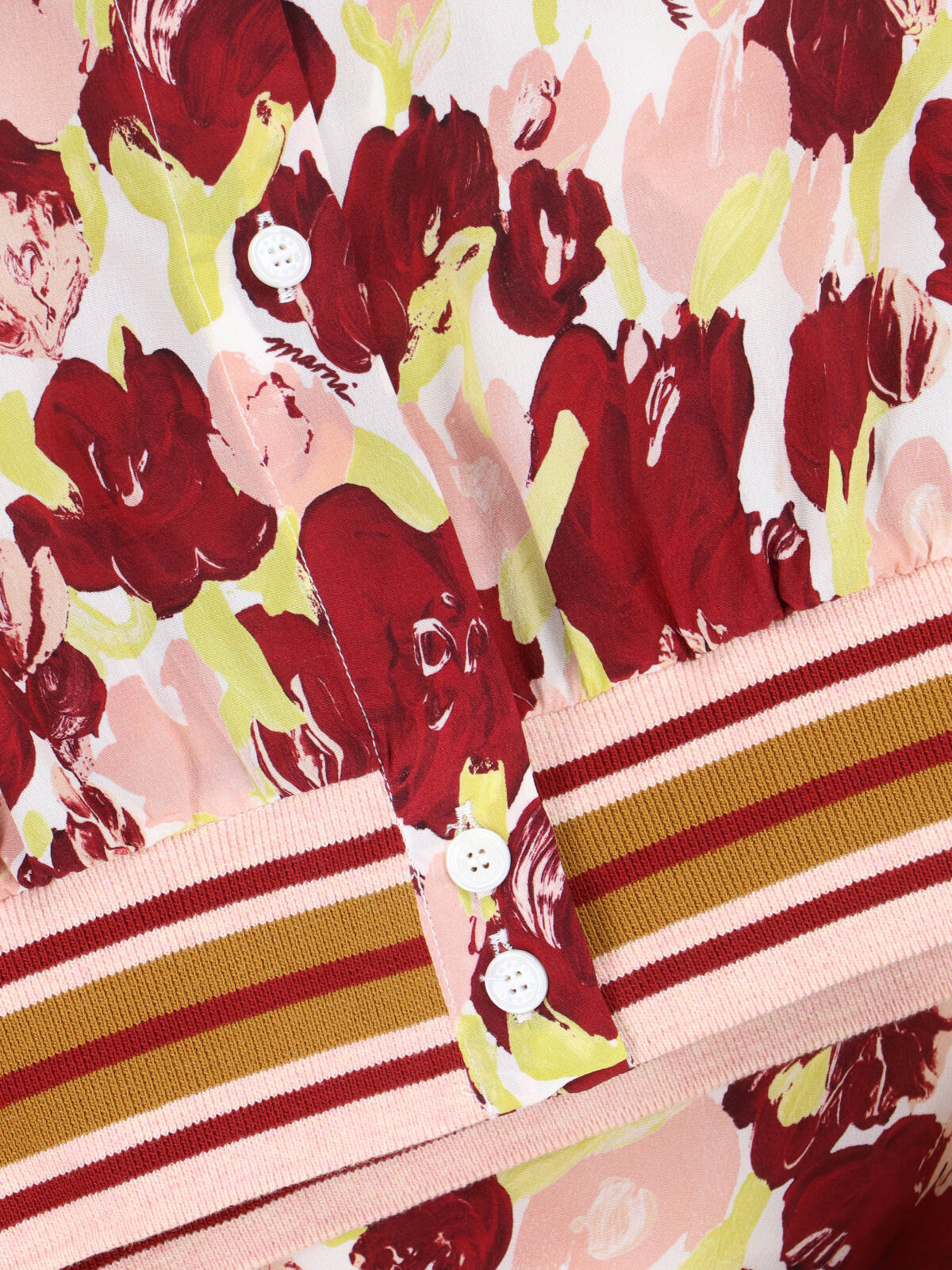 Multicolor Floral Pattern Silk Shirt