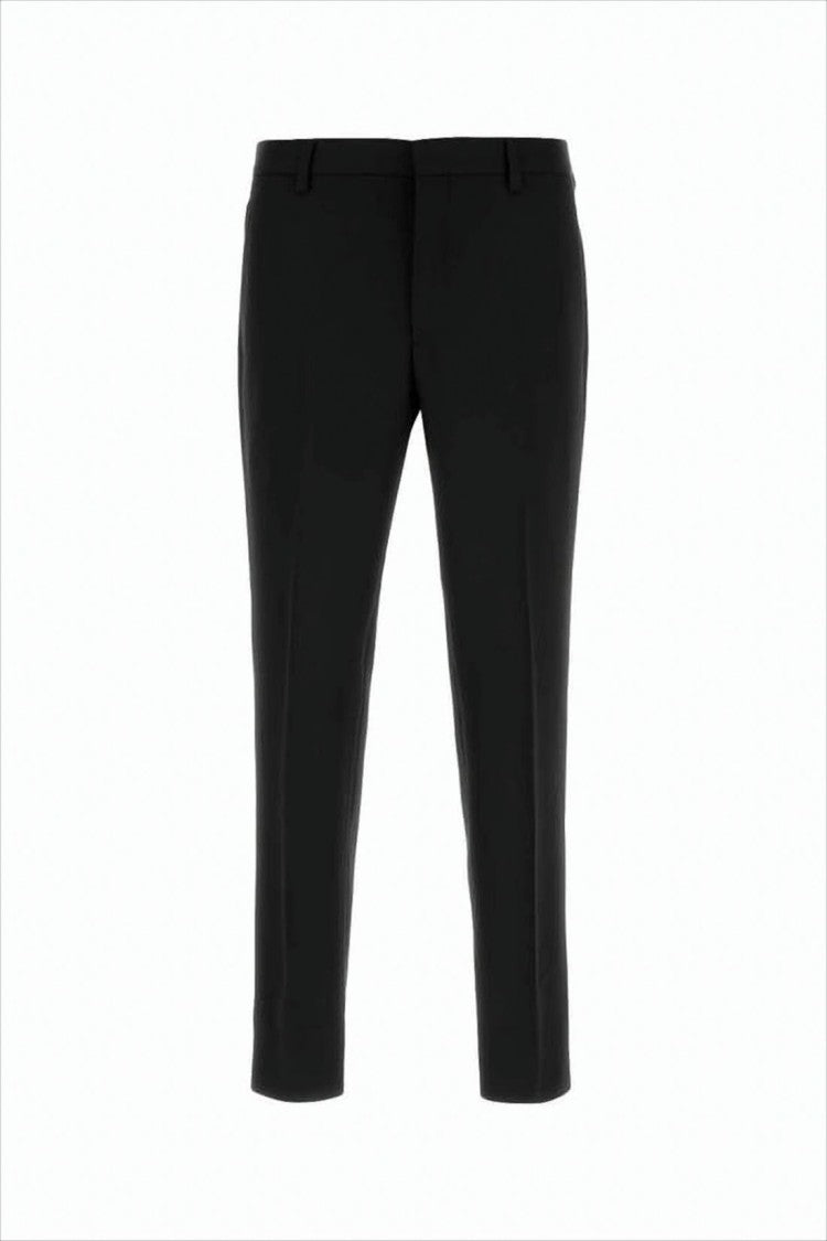 Tailored Black Suit Pants with Classic Waistband
