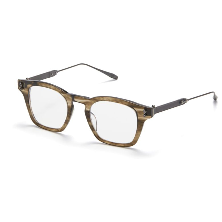 Wise Rectangular Tortoiseshell Optical Glasses with Metallic Temples
