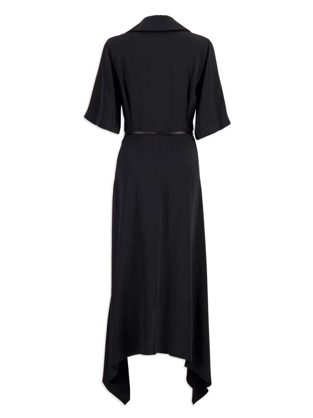 Jet Black Satin Weave Dress