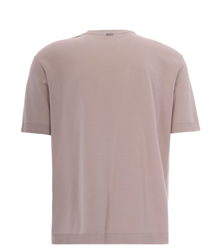 Crewneck Ribbed Details T Shirt