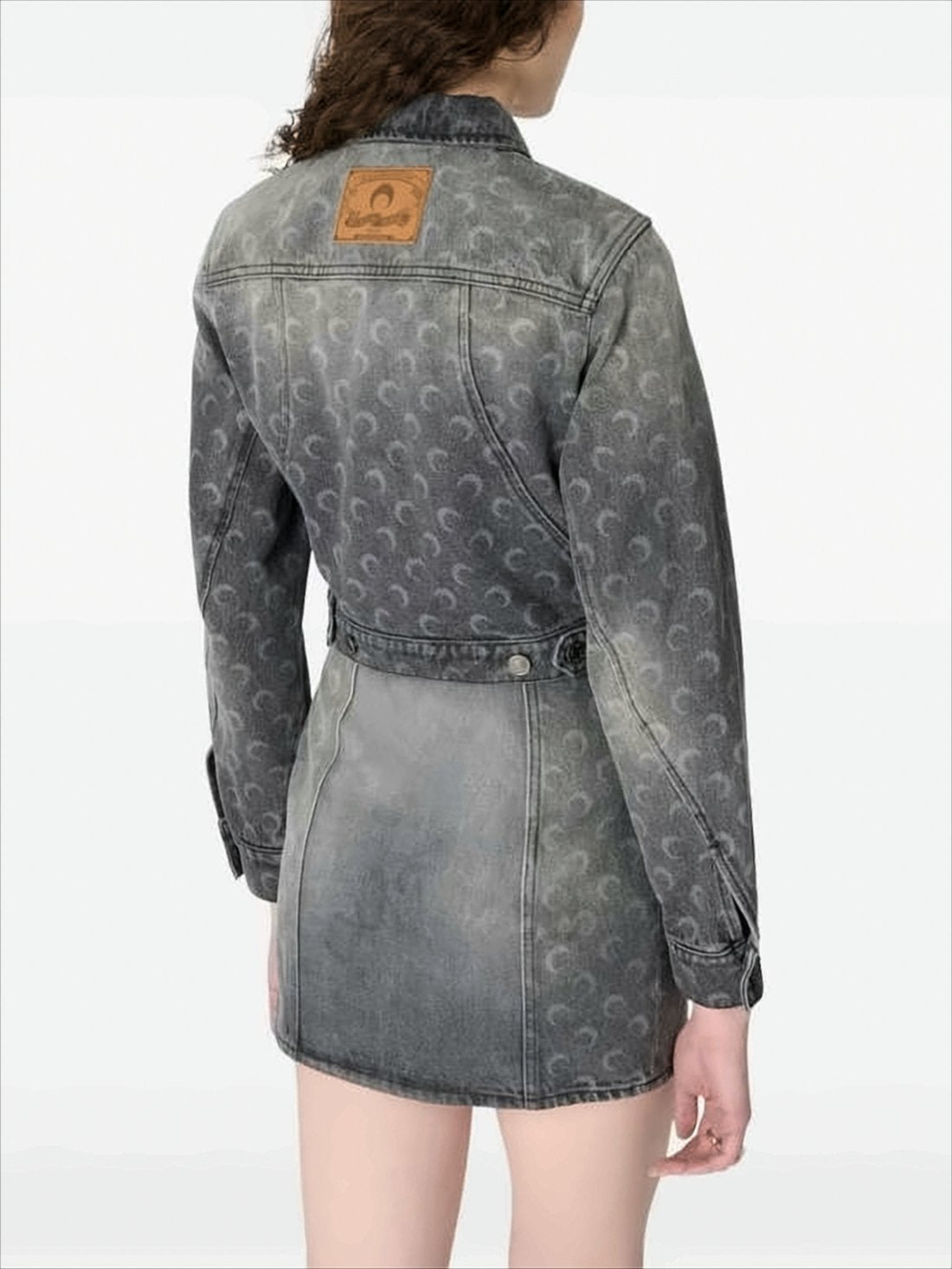 Faded Black Cropped Denim Jacket