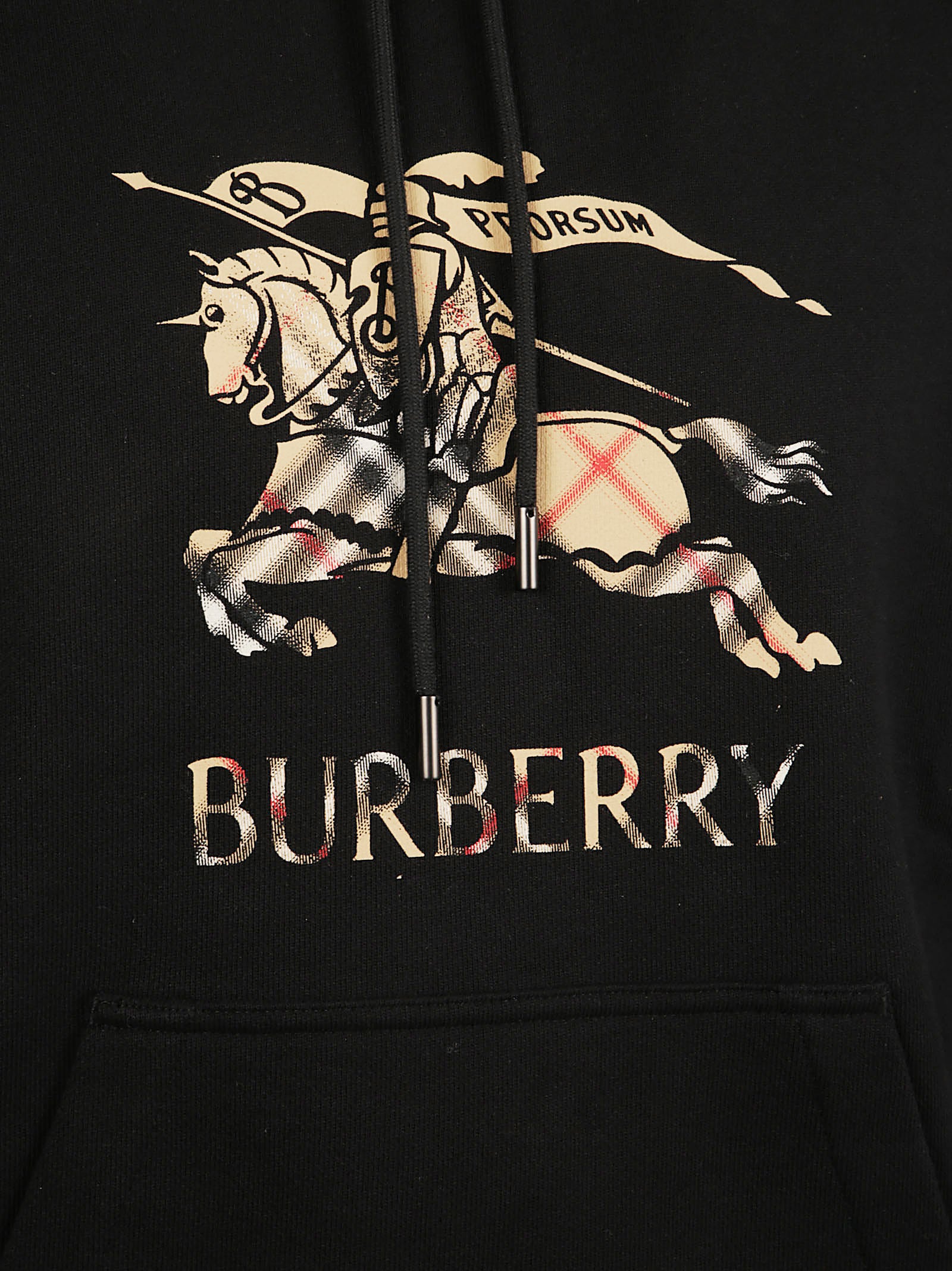 Equestrian Knight Print Cotton Sweatshirt