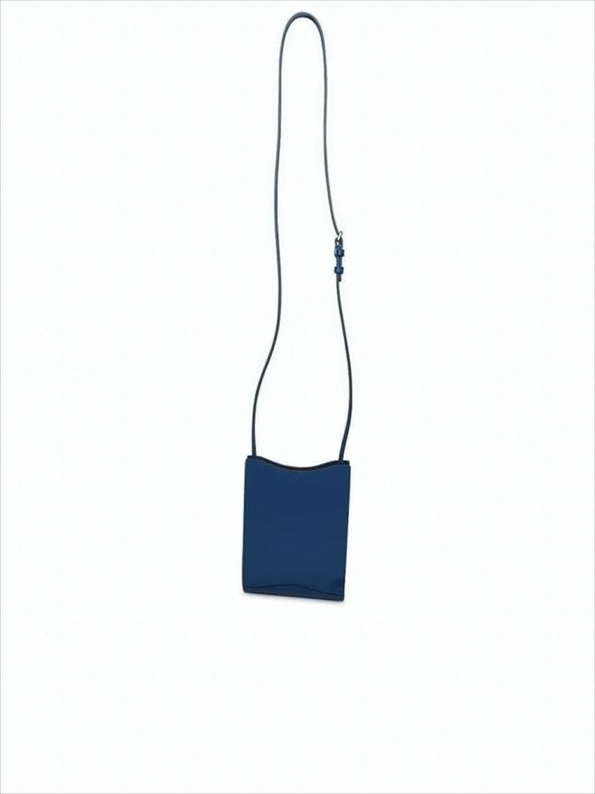 Structured Square Crossbody Bag in Smooth Leather