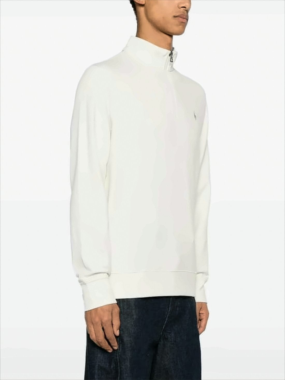 Minimalist Half-Zip Mock Neck Pullover