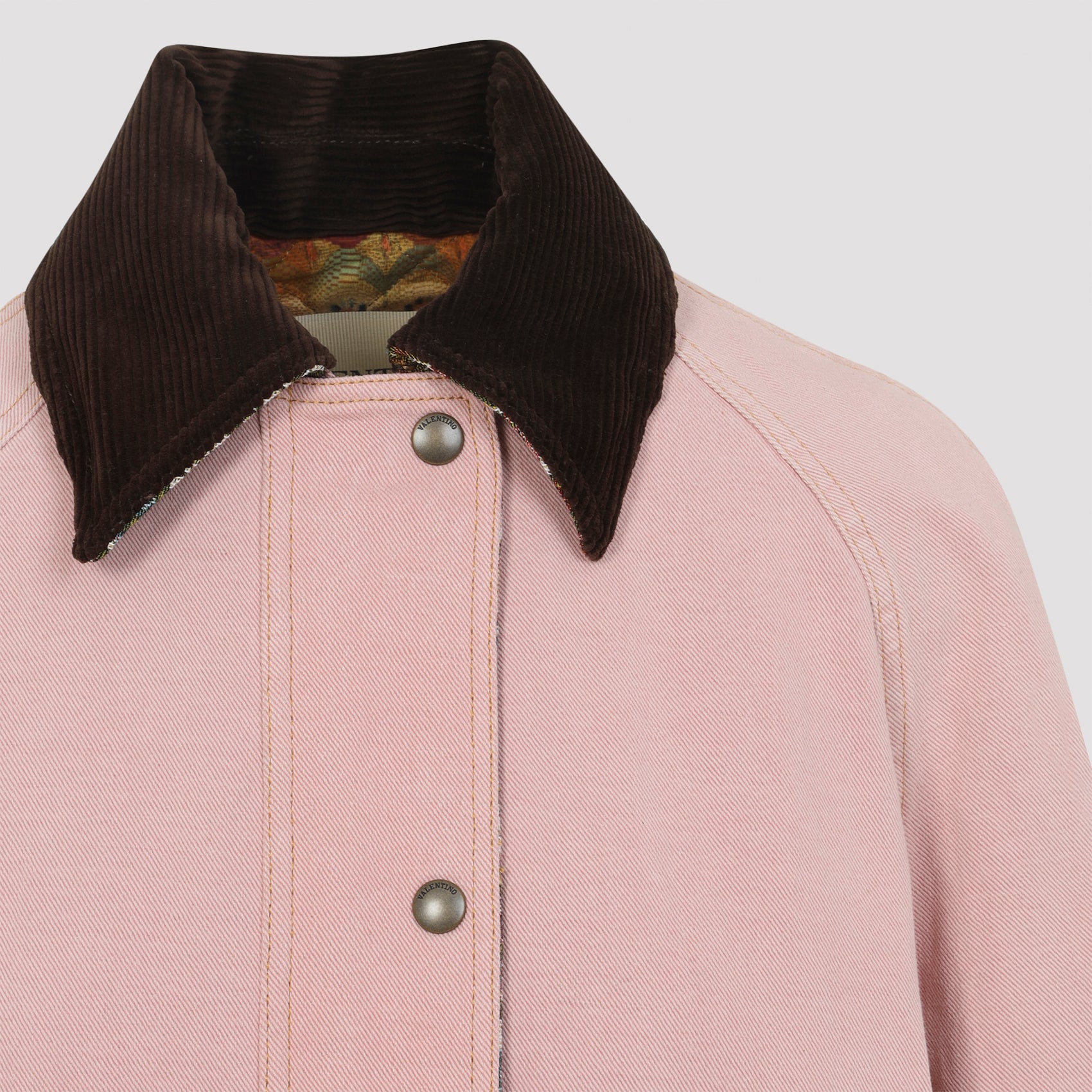 Short Coat With Floral Accents