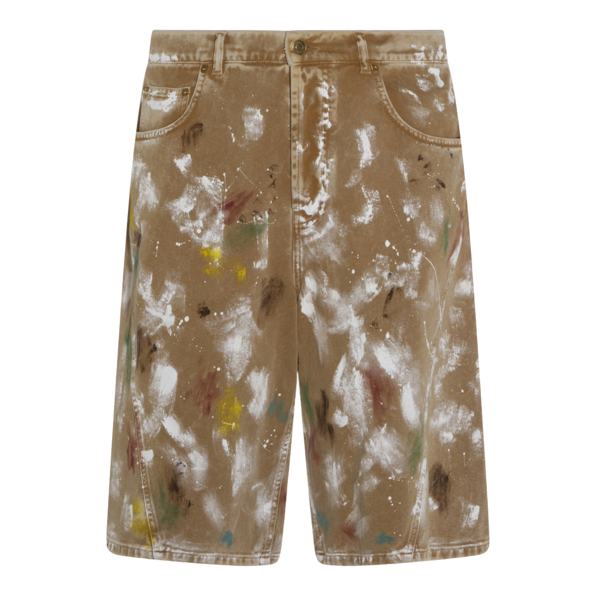 Artistic Paint Splatter Mid-Length Shorts