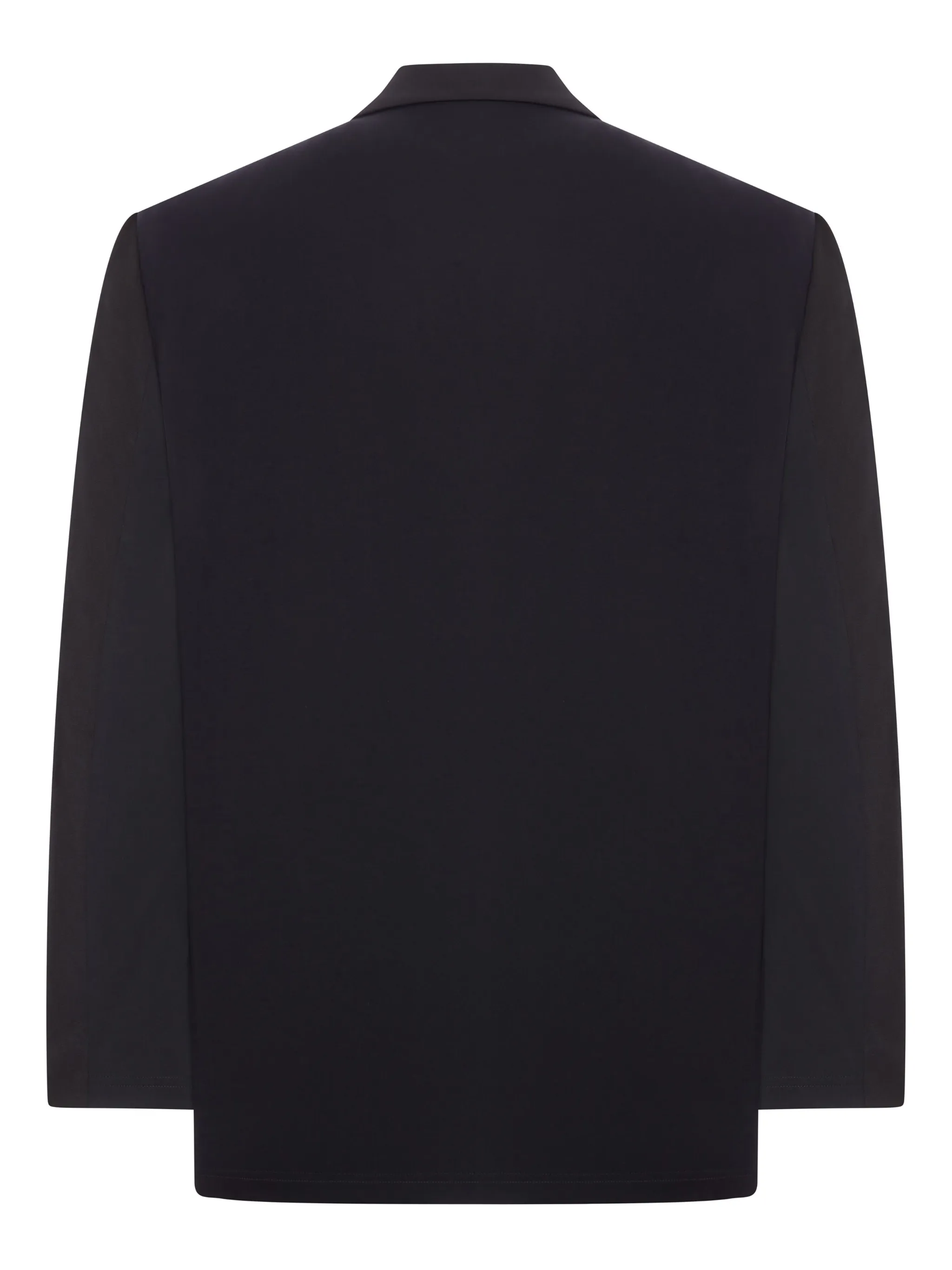 Black Hybrid Tailored Structured Blazer