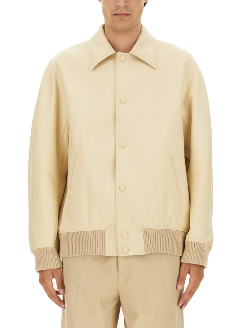 Button-Up Oversized Jacket With Design