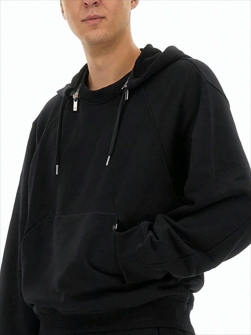 Relaxed Fit Hoodie with Drawstring Hood and Kangaroo Pocket