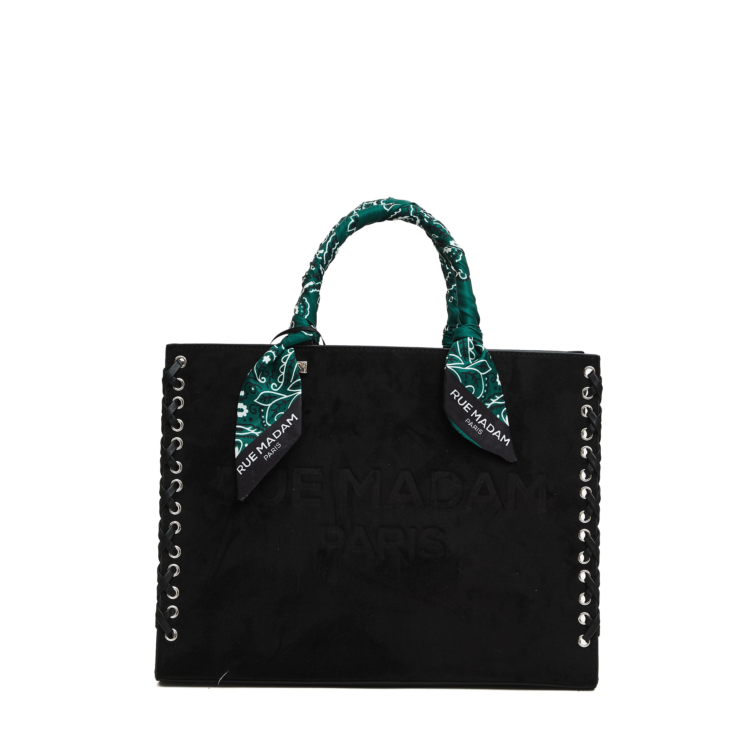 Tote Suede Nero With Bandana