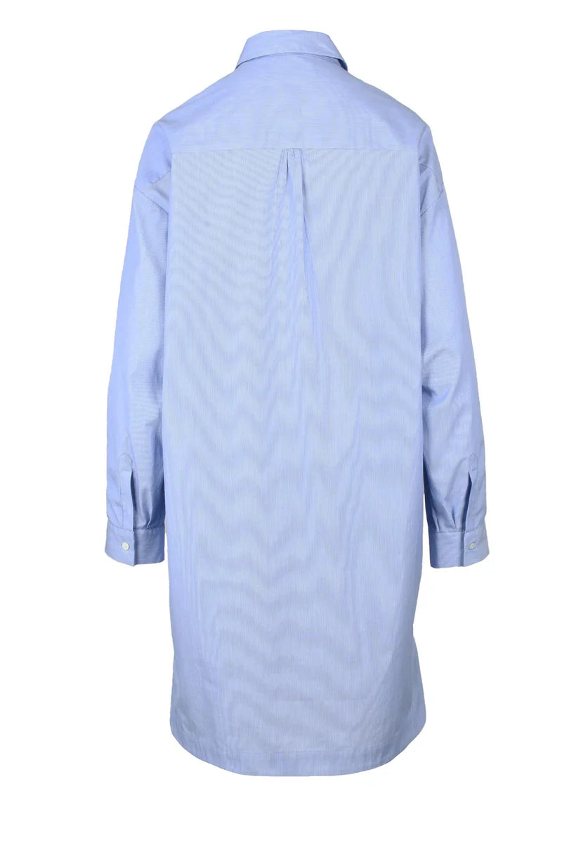 Light Blue Shirt with Metallic Silver Panel