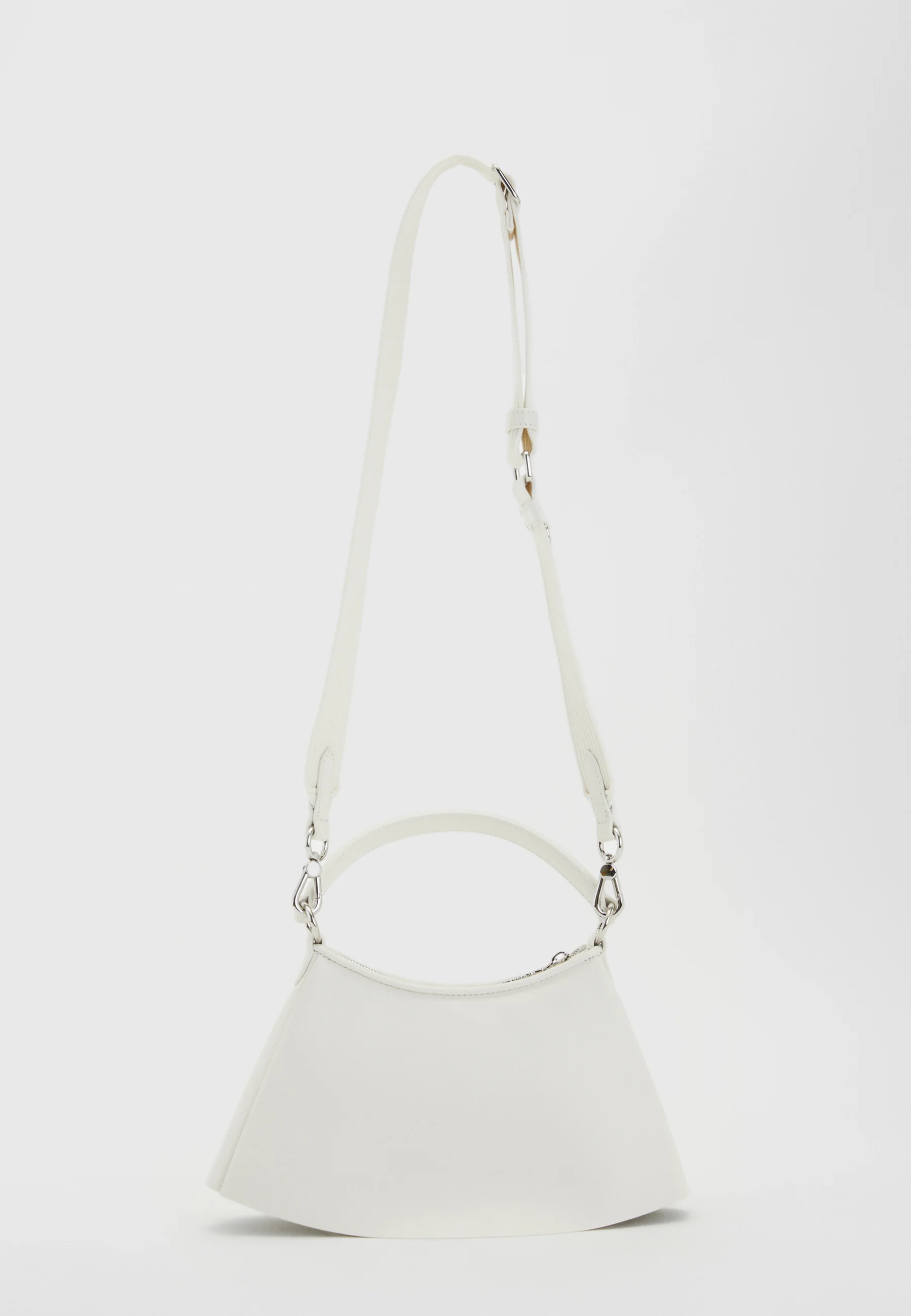 White Lenglen Leather Shoulder Bag
