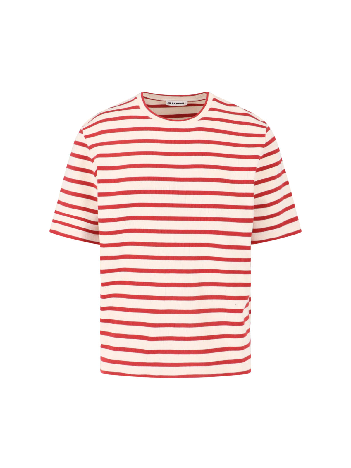 Red Horizontal Stripe Cotton T-Shirt