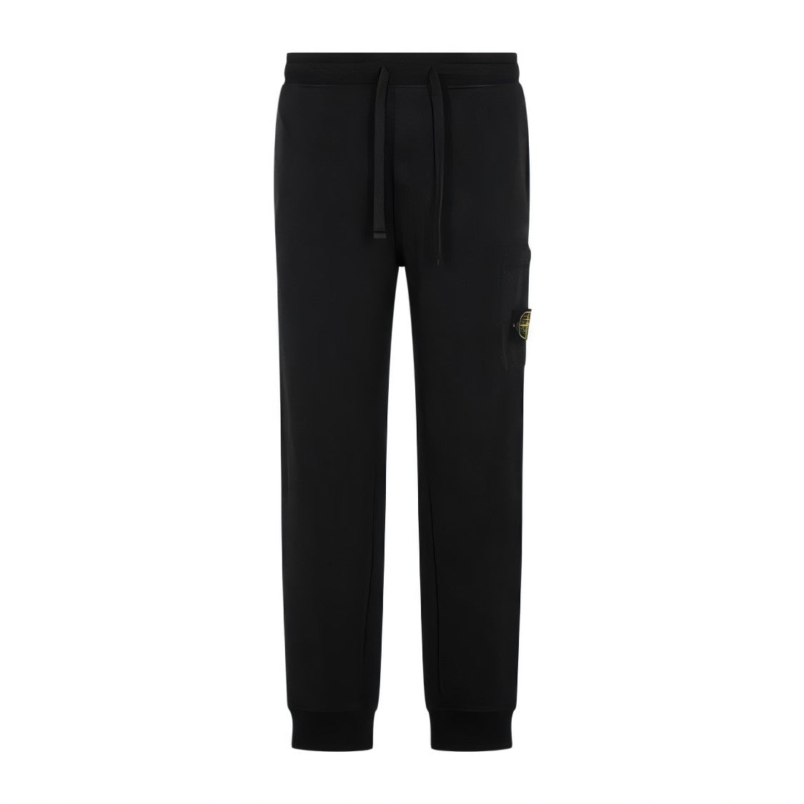 Black Jogger Pants With Adjustable Waist And Cargo Pocket