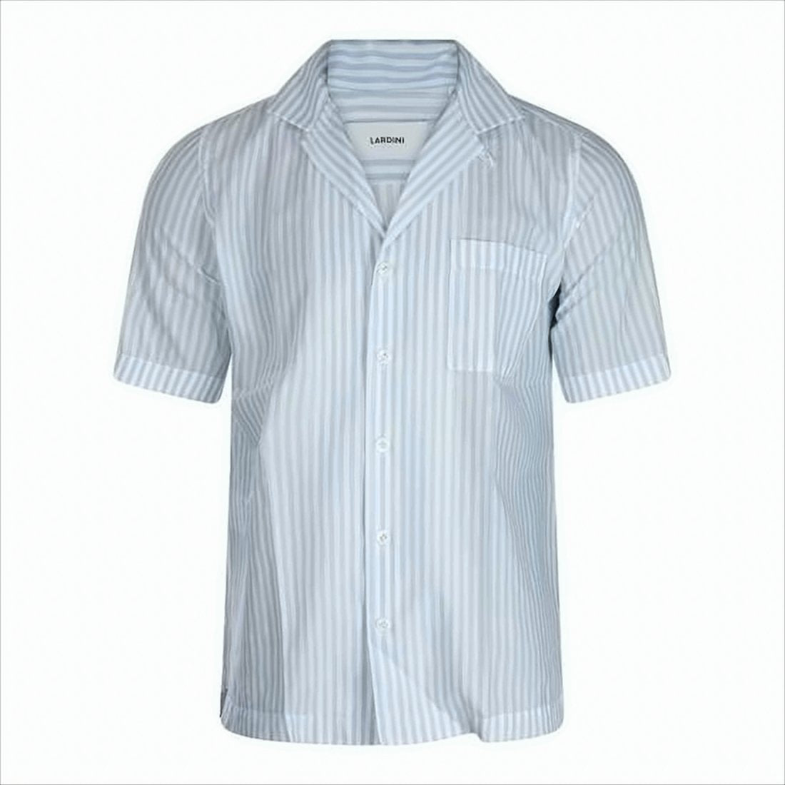 Vertical Striped Short-Sleeved Shirt