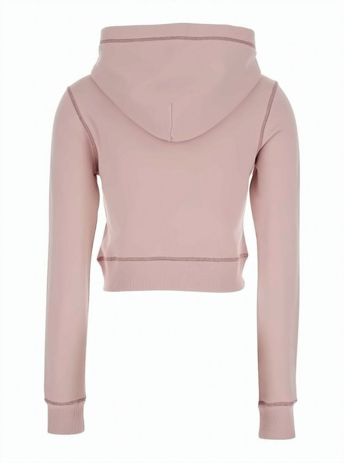 Cropped Long-Sleeve Hoodie with Heart Graphic