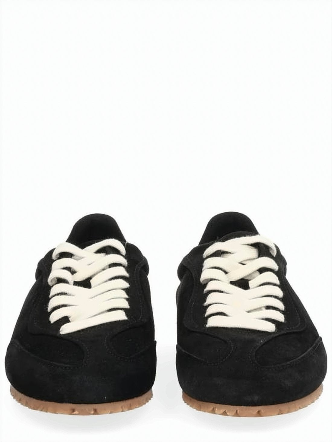 Suede Low-Profile Sneakers with Textured Sole