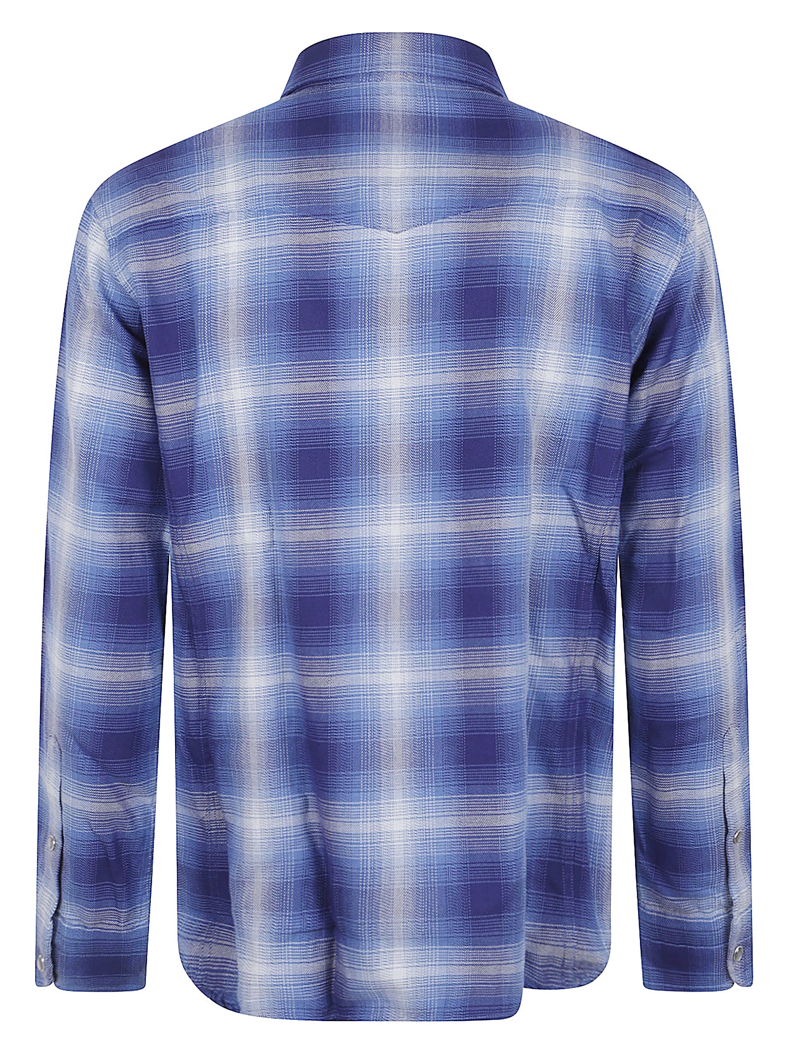 Gradient Checkered Casual Shirt