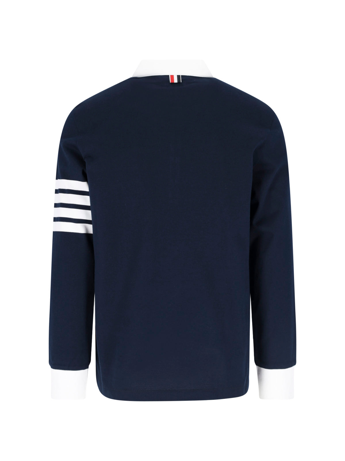 Navy 4-Bar Cotton Polo