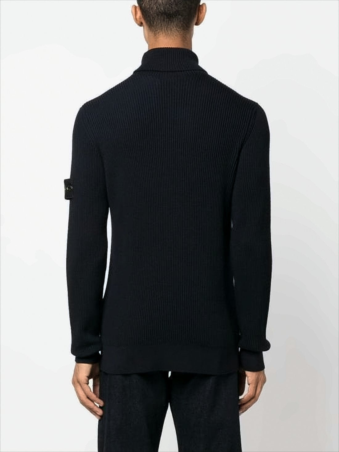 Ribbed Knit Turtleneck Sweater