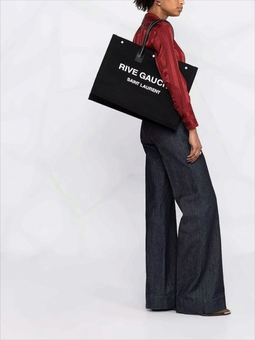 Large Rectangular Tote Bag with Rounded Handles