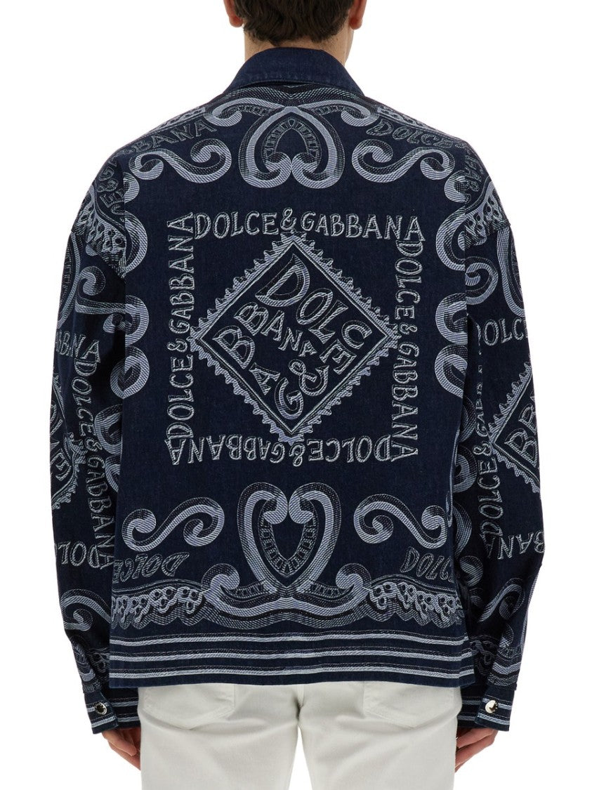Navy Print Cardigan