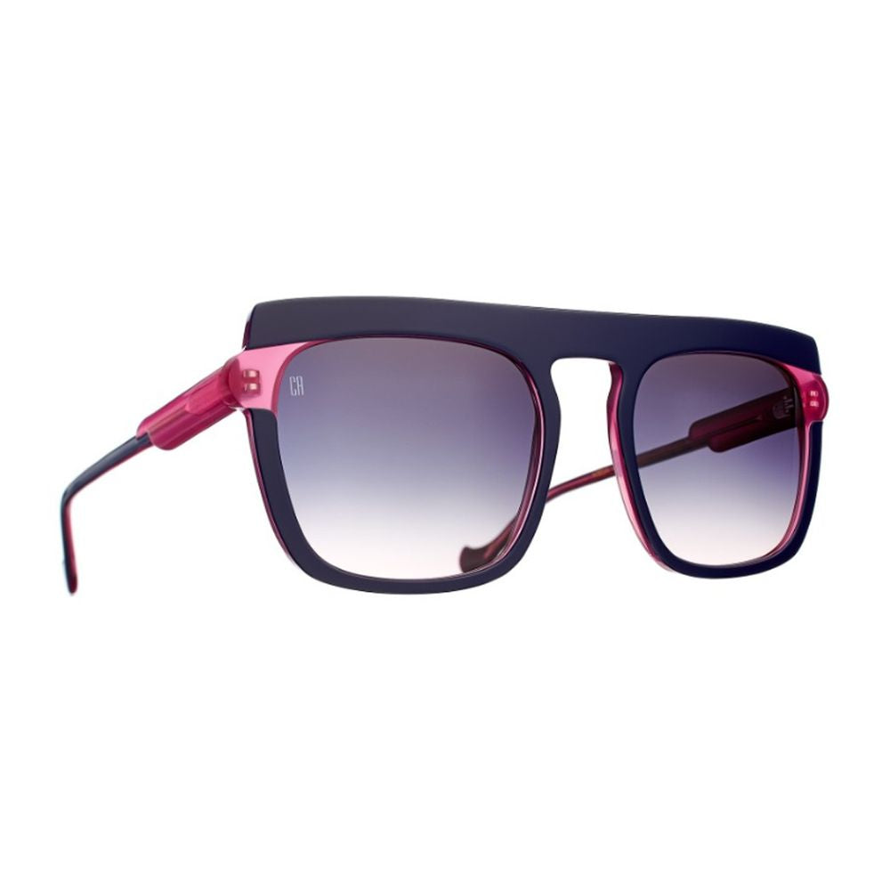 Oversized Square Sunglasses with Bold Blue Acetate Frame