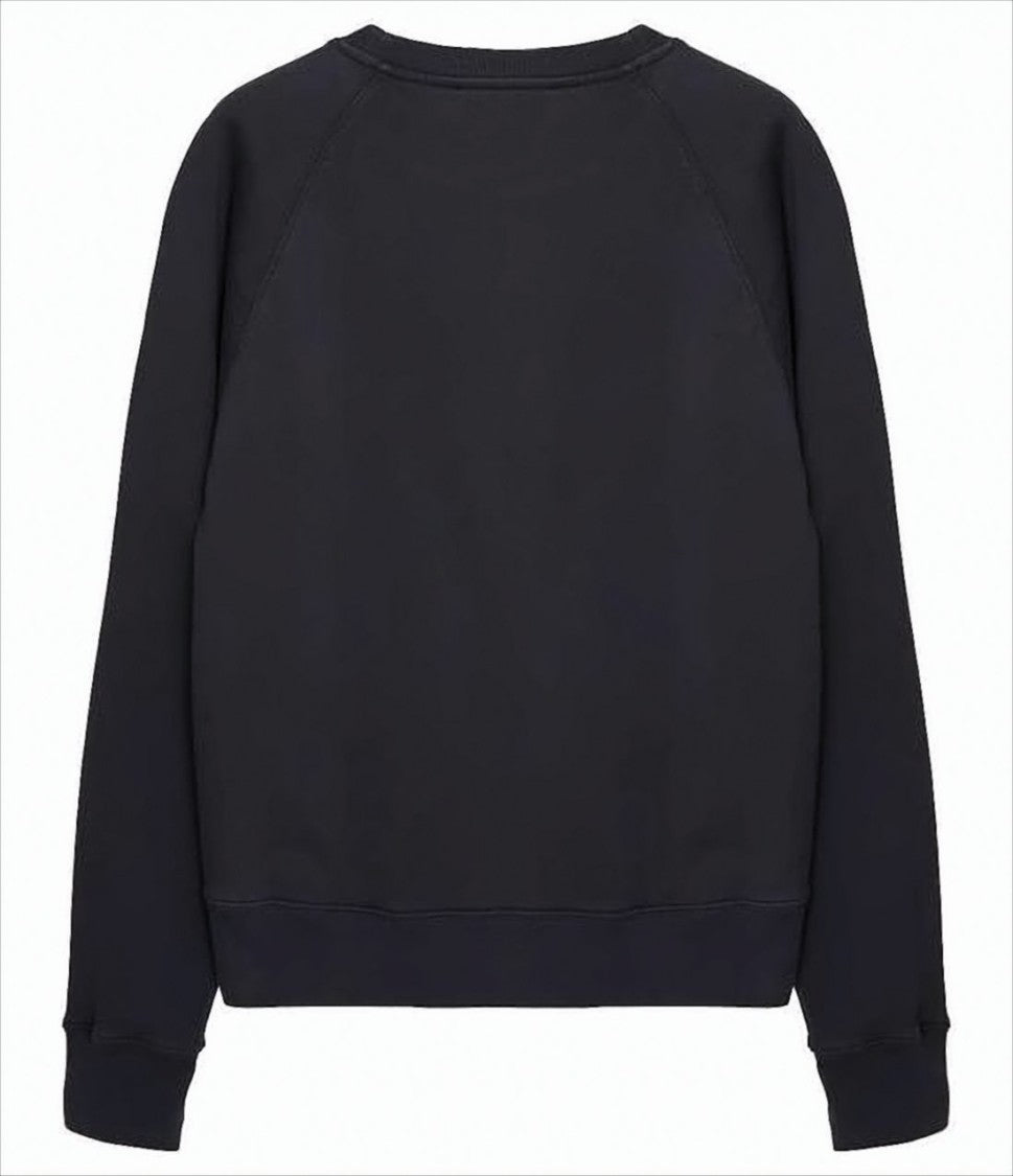Long-Sleeve Black T-Shirt With Classic Crew Neckline And Relaxed Fit