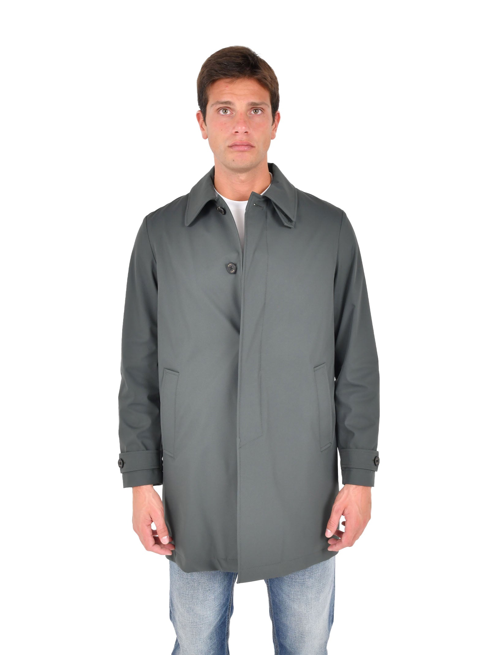 Windbreaker Jacket With Shirt Collar