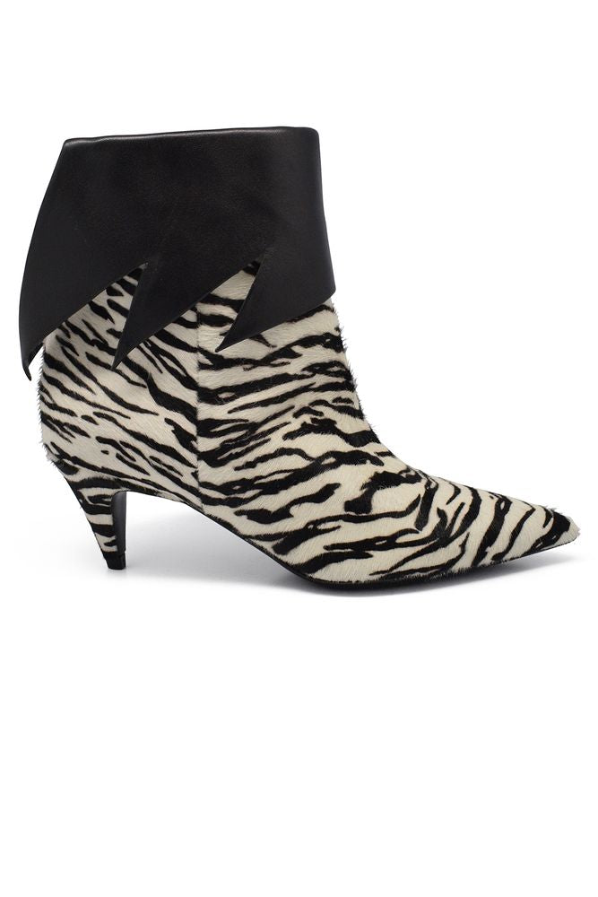 Zebra Print Foal Ankle Boots