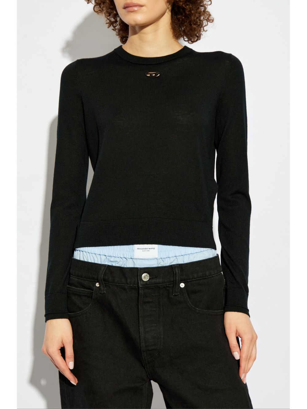 Long-Sleeve Black Top