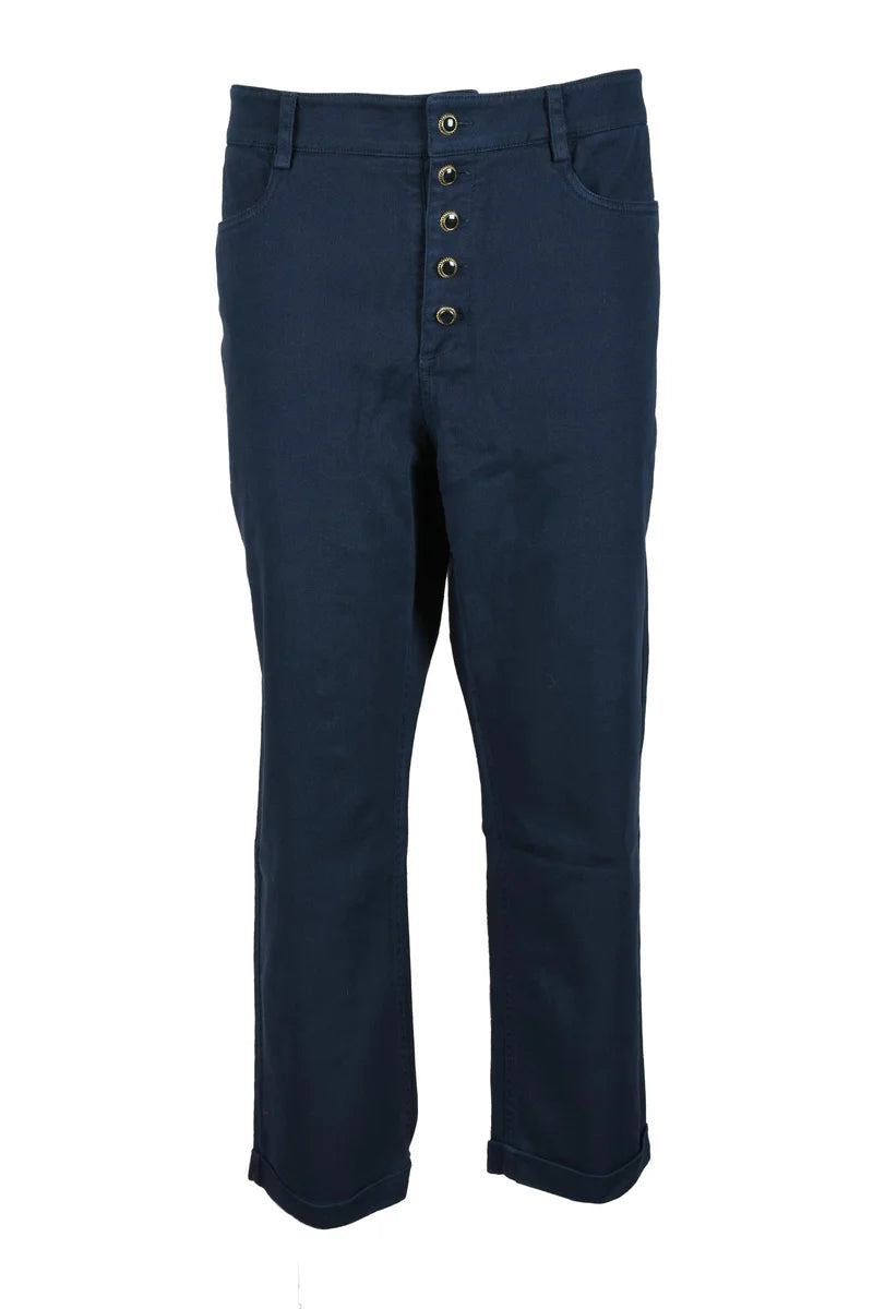 Cropped Straight-Leg Trousers