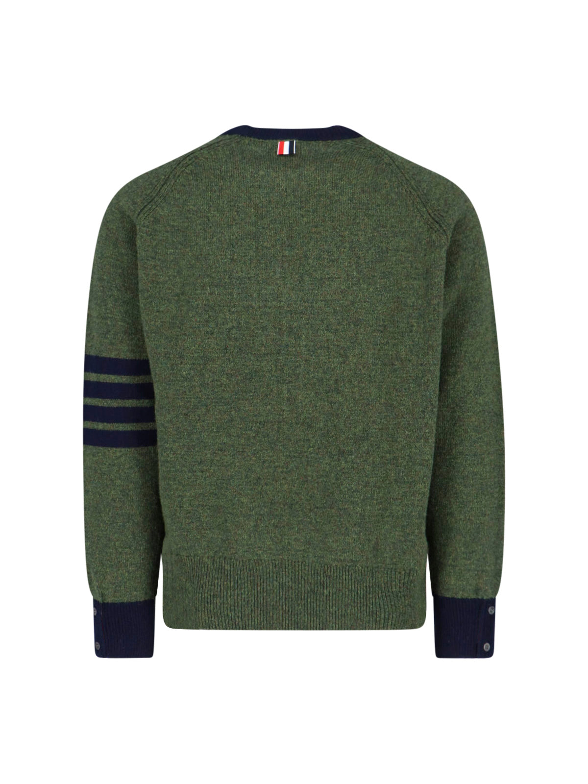 Green 4-Bar Wool Sweater
