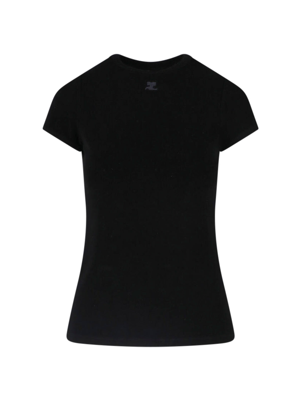 Black Baby Spongy Embroidered Viscose T-Shirt