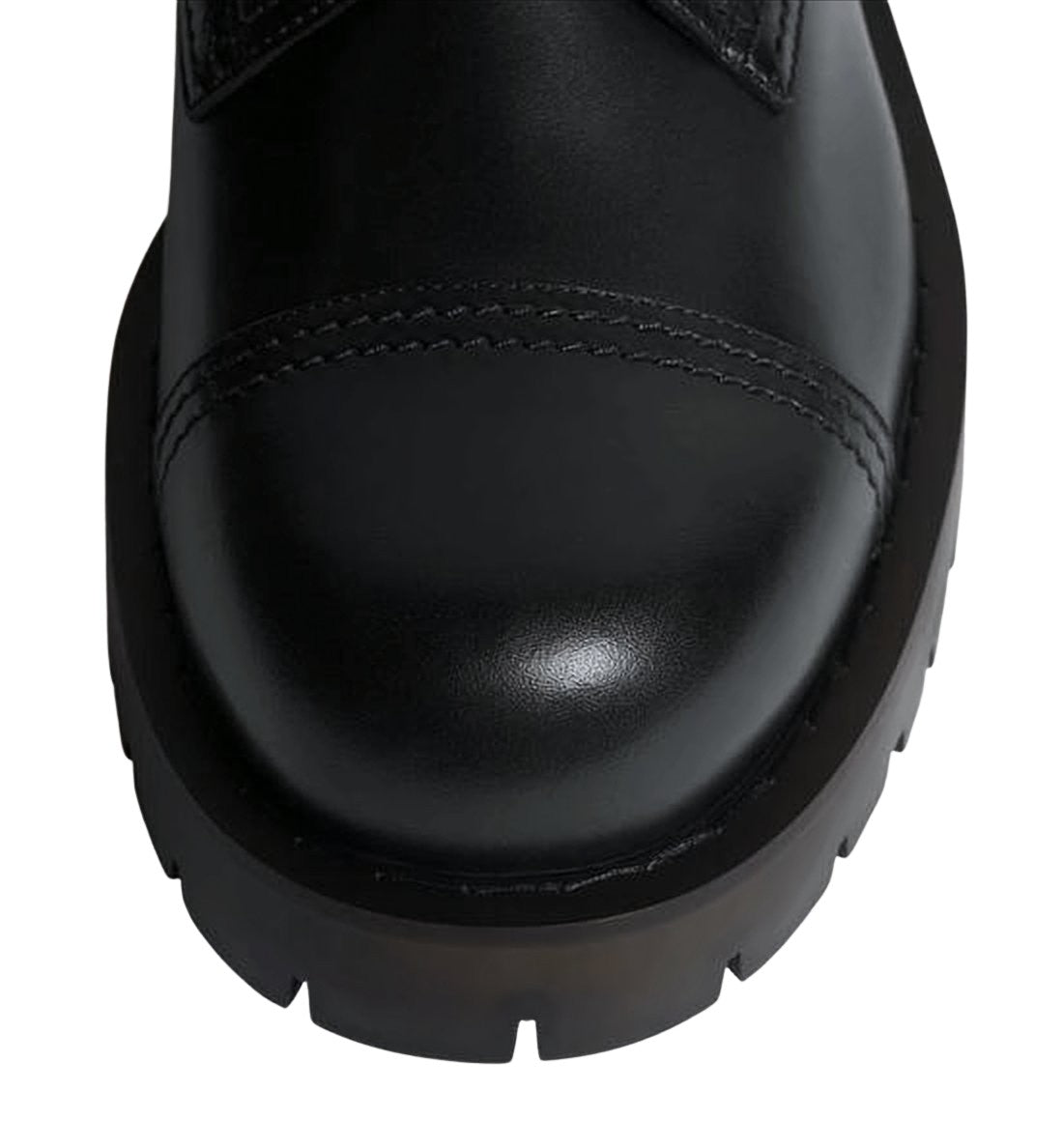 Black Cap-Toe Dress Shoes