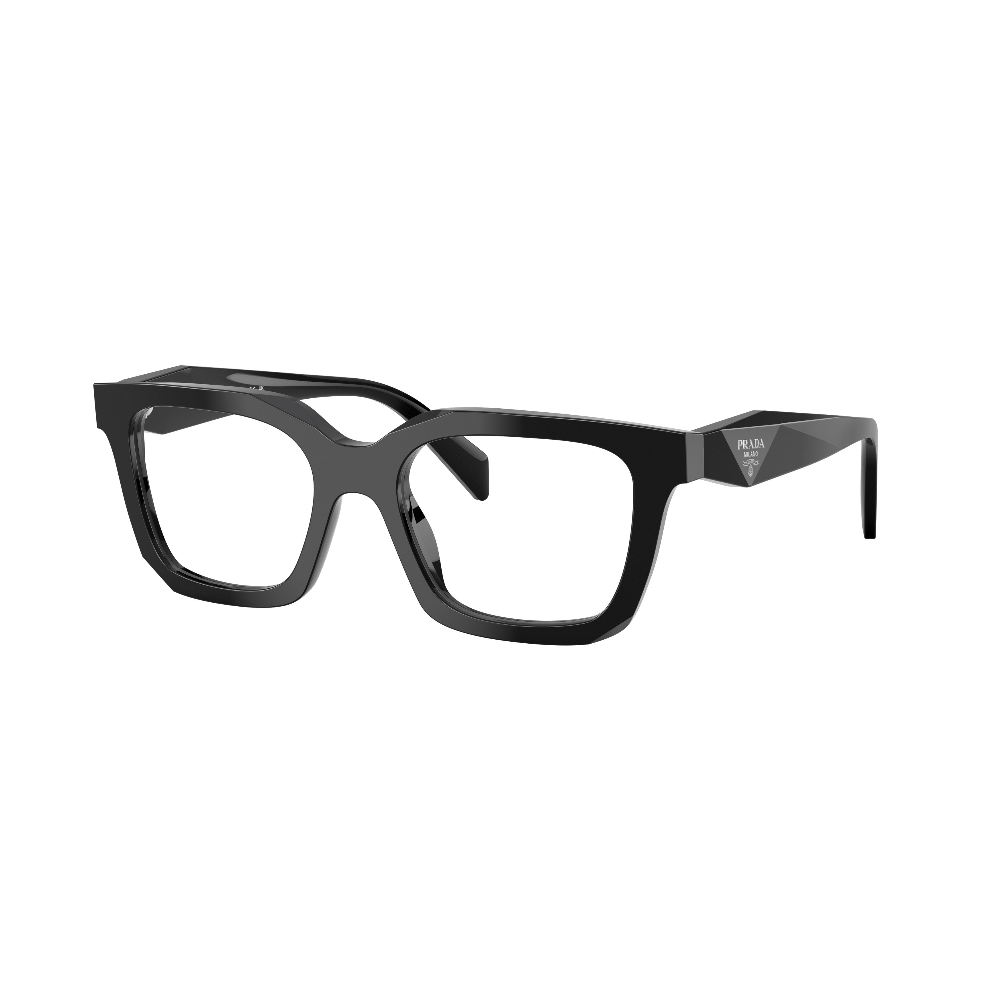 0pr C08v Rectangular Black Acetate Eyeglasses
