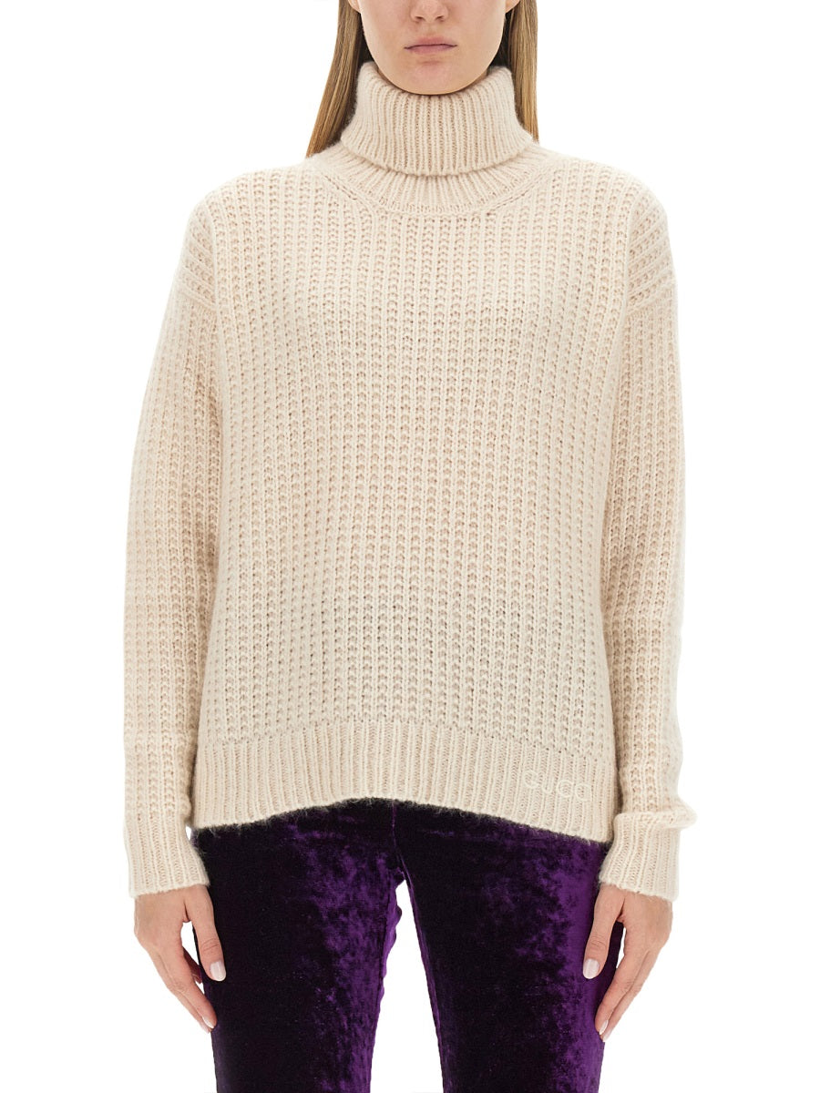 Oversized Cashmere-Silk Turtleneck Sweater
