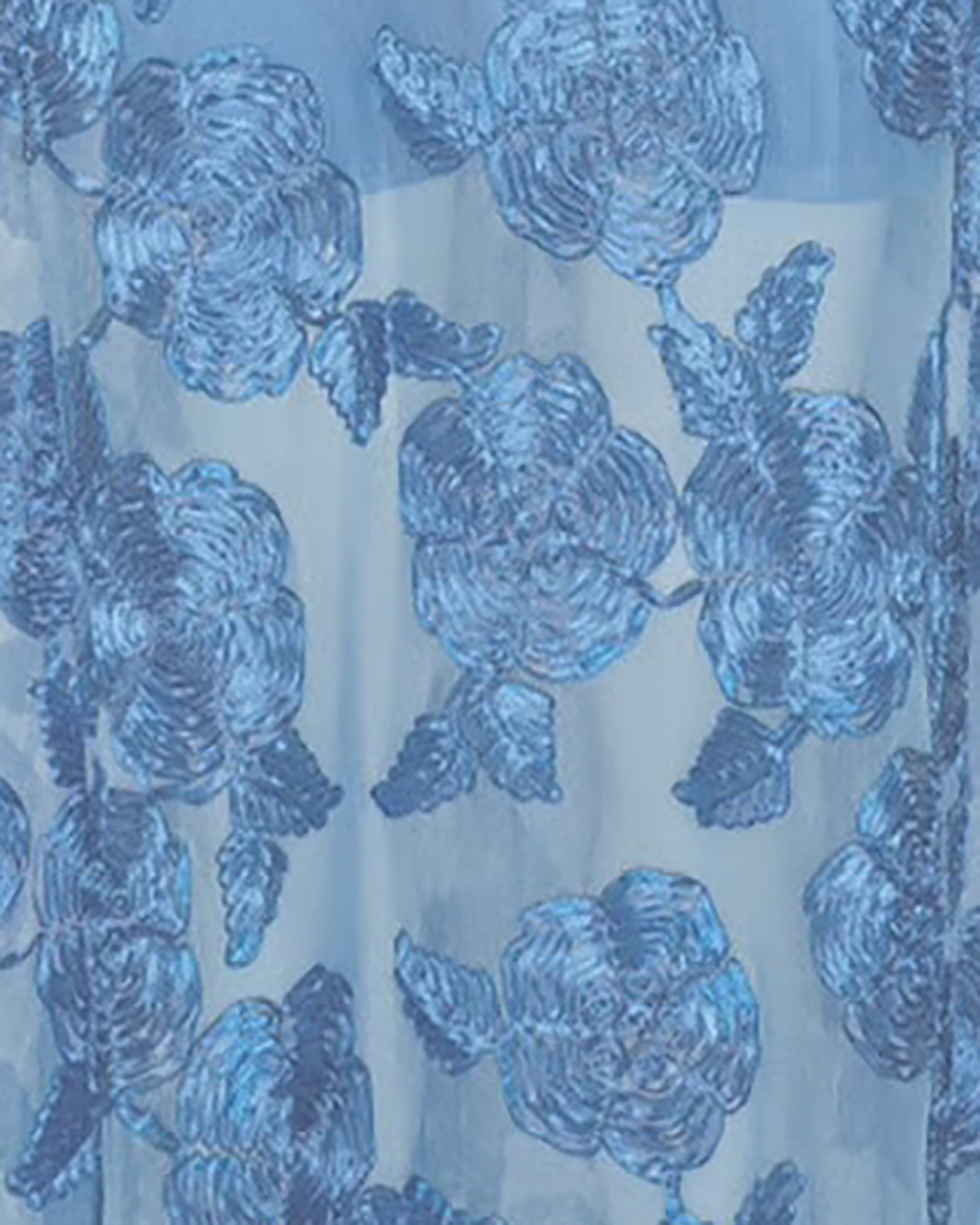Hydrangea Mesh Cap-Sleeve Dress