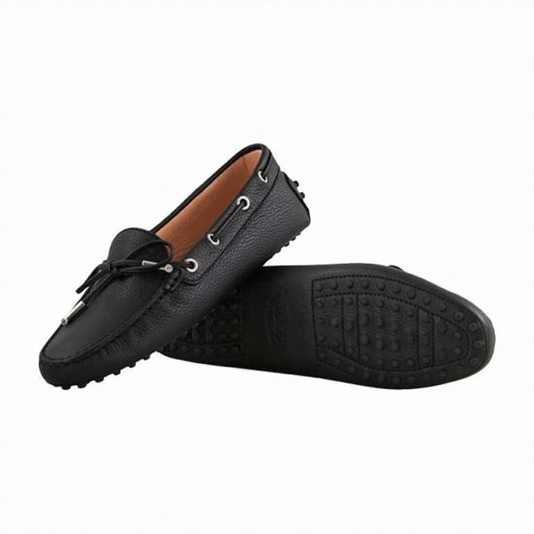 Pebbled Leather Loafers