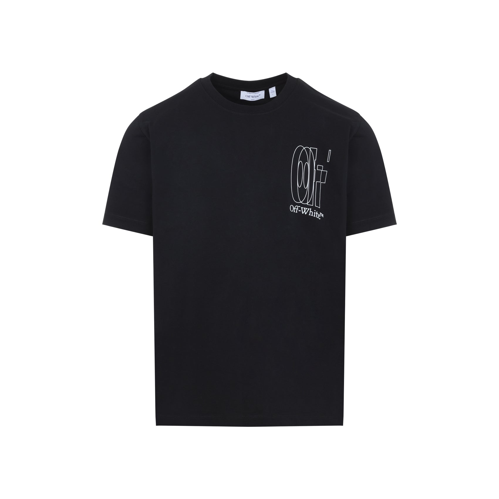 Black Short-Sleeve T-Shirt With Graphic Elements