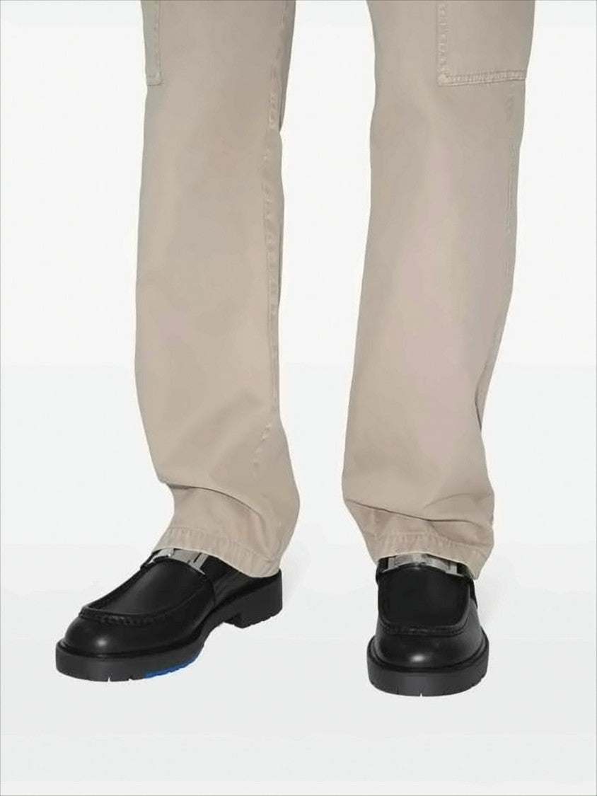 Black Cowhide Leather Loafers