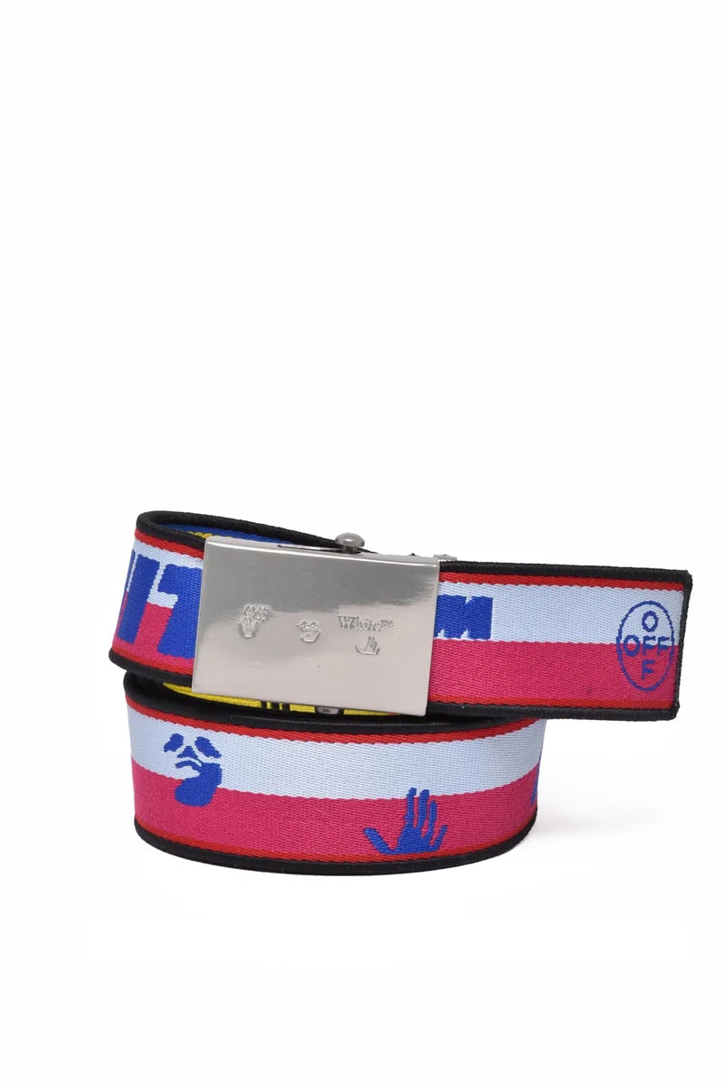 Polyethylene Belt - Fuchsia/Yellow