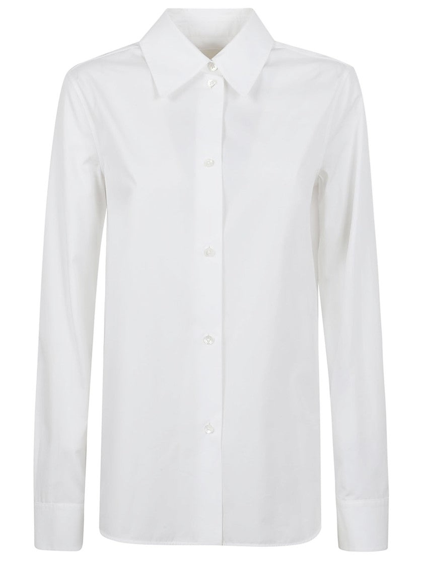 Minimalist Cotton Shirt With Button Closure