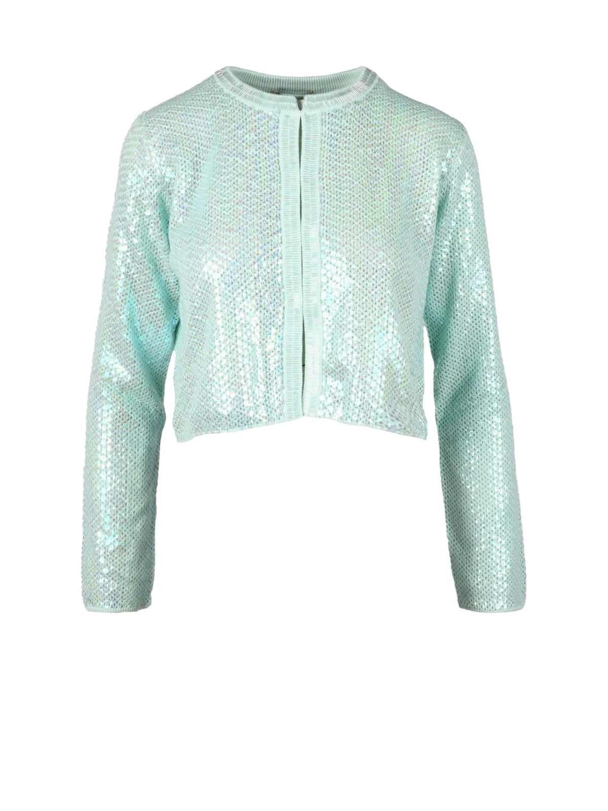Aqua Green Cotton Cardigan