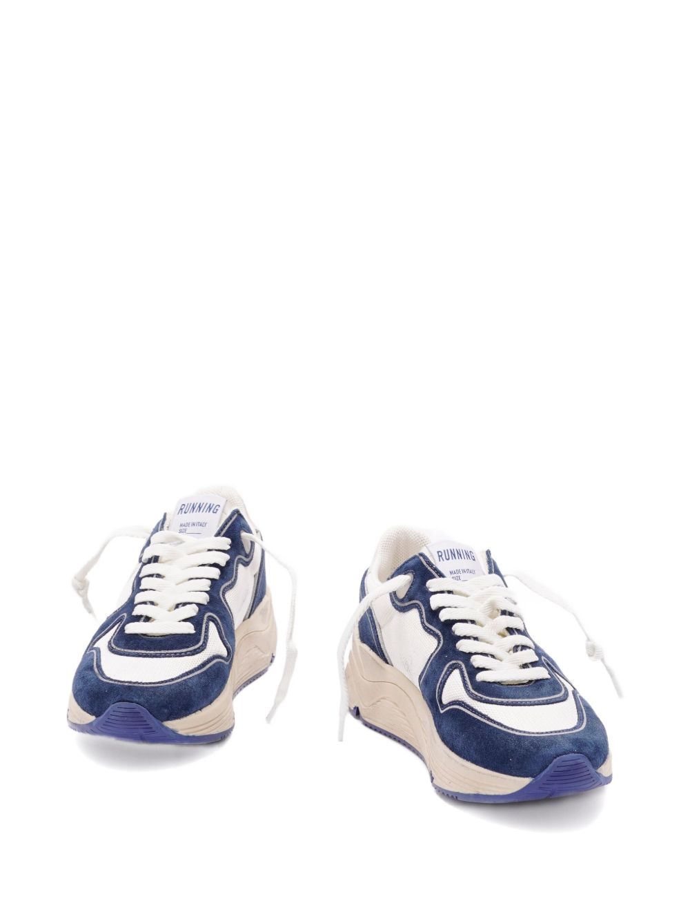 Sporty Sneakers With Suede Detailing And Rubber Sole