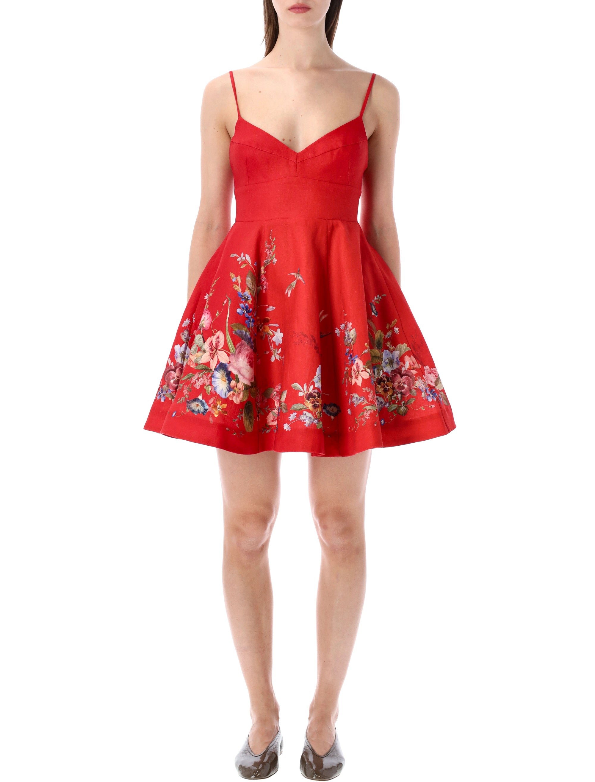 Patience Red Floral Mini Dress