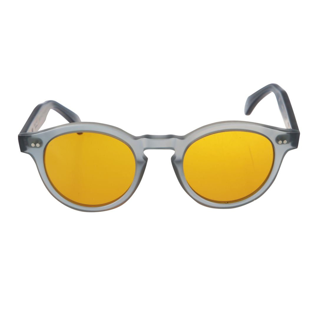 Tony Round Frame Sunglasses with Translucent Smoky Gray Finish